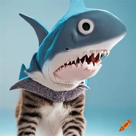 Shark in cat costume on Craiyon