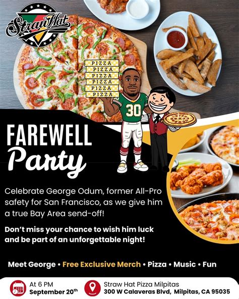 Meet Former 49ers ALL-PRO Safety George ODUM, Straw Hat Pizza Milpitas ...