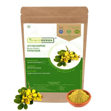Foodherbs Avarampoo Powder | 200g | Pure Senna Flower Powder for Skin ...