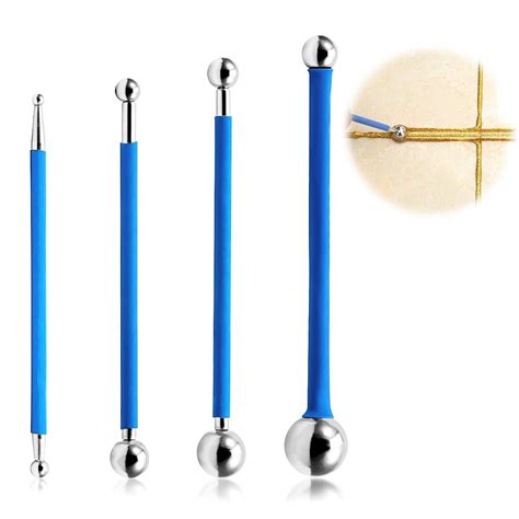 Serplex® 4Pcs Steel Ball Tip Caulking Tools Double-Ended Multi Sized ...