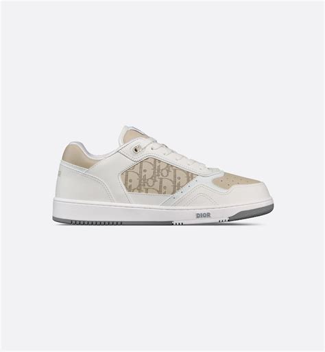 B27 Uptown Low-Top Sneaker White and Beige Smooth Calfskin with Beige ...