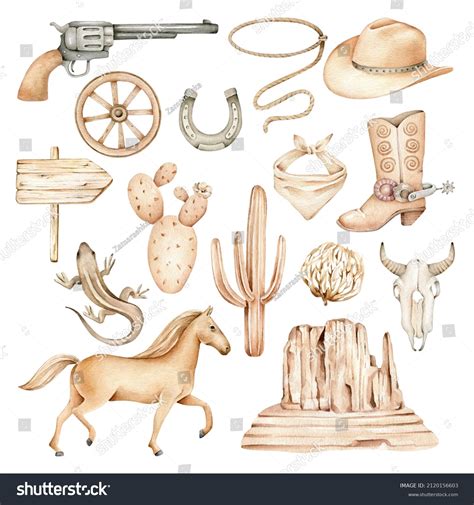 Country Western Clip Art Cowboy Clipart, Western Illustration, Wild