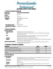 Dawn Professional Dish Detergent.pdf - MATERIAL SAFETY DATA SHEET 1 ...