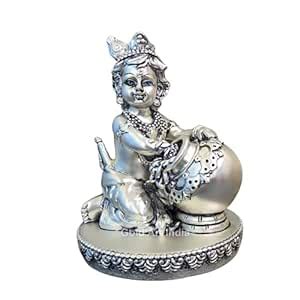 Buy Gold Art India Makhan Krishna ji Laddu Gopal Idol for Home Decor ...