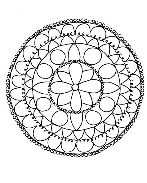 Free Mandala Coloring Pages Easy - Dibujos Cute Para Imprimir