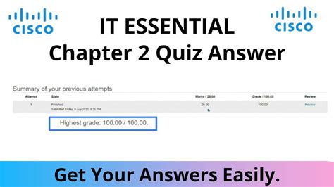Image result for Cisco Essentials Part2 Summary Test Answer
