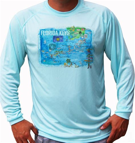 Florida Keys Key West Ocean Boat Sport Fishing Shirt UPF 50 Long Sleeve ...