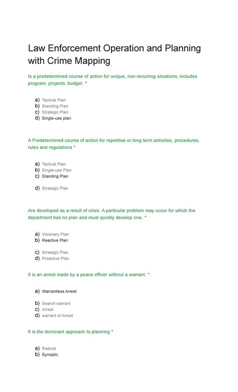 Law Enforcement Operation and Planning with Crime Mapping - * a ...