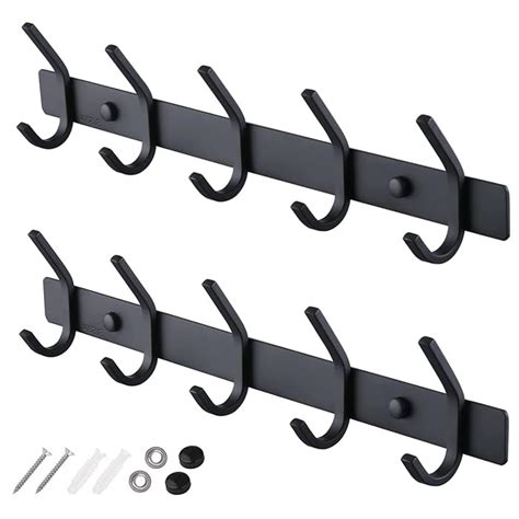 Buy GlazieVault Coat Racks for Wall - Stainless Steel Coat Hooks (2 ...