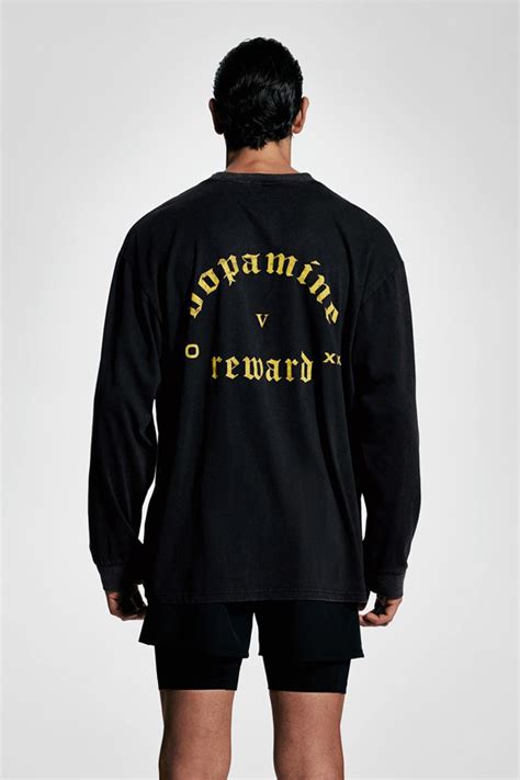 Loose Fit Long-sleeved sports top - Black/Dopamine - Men | H&M IN