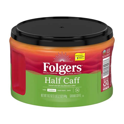 Buy Folgers Half Caff Medium Roast Coffee, 19.2 Oz. Canister from ...