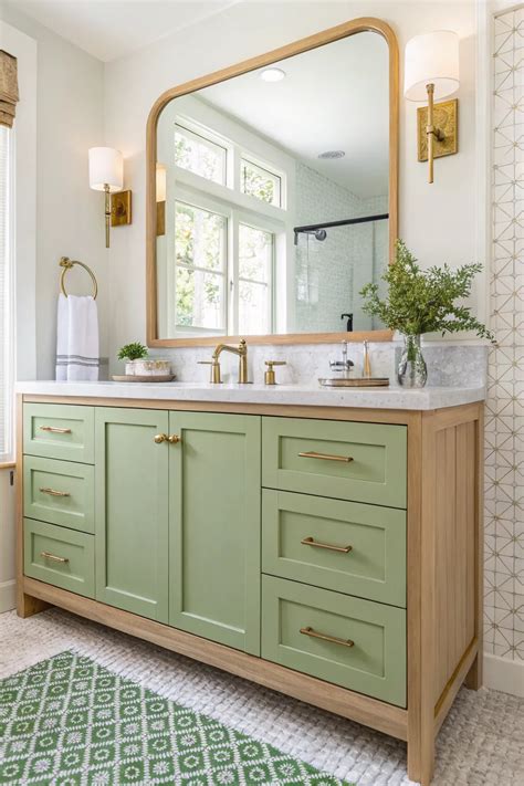 Elegant Green Bathroom Vanities to Refresh Your Space - Light and Layer