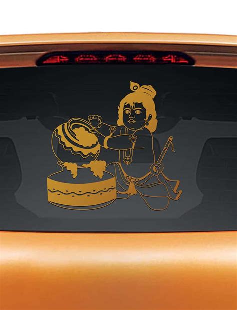 Little Krishna Car Rear Glass Sticker – WallDesign
