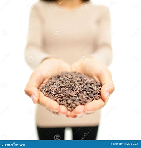Cacao Nibs from Cocoa Beans Stock Image - Image of eating, healthy ...
