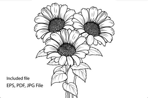 Sunflower Outlines