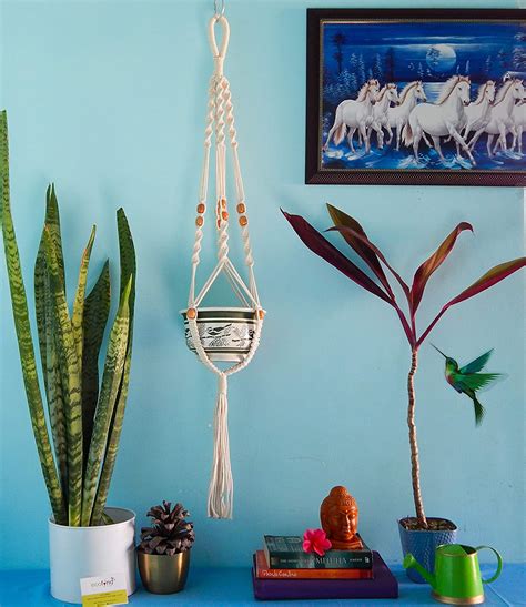 Ecofynd Macrame Cotton Boho Plant Hanger Rope, Set of 3 freeshipping ...