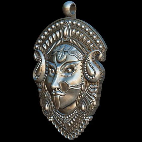 Divine Kali Maa 3D Print Pendant