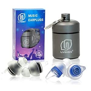 Buy LYSIAN High Fidelity Concert Ear Plugs for Music- 2 Pairs Reusable ...