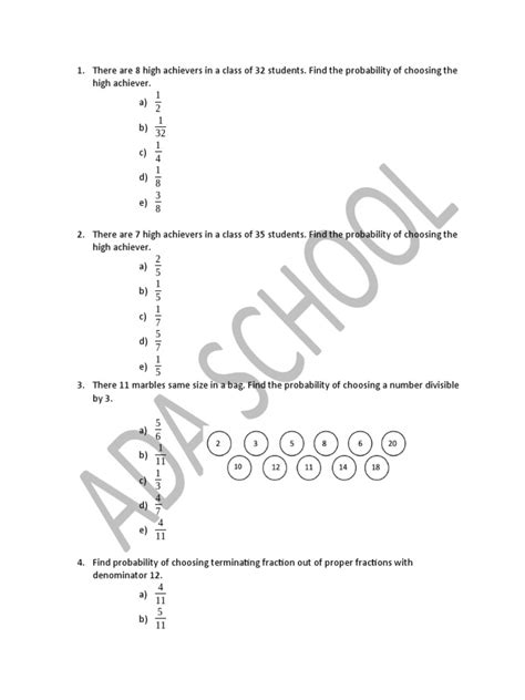 Image result for Sample for Probability Test
