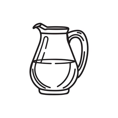 Jug outline water icon black bottle art design. 45630359 Vector Art at Vecteezy