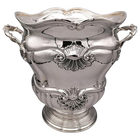 20th Century Italian Sterling Silver Champagne and Ice Bucket For Sale ...