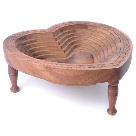 Handmade Wooden Multi-Purpose Flexible Heart Shape Basket : Amazon.in