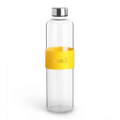 Glass Water Bottle - Borosilicate Glass Bottle with Silicone Sleeve ...