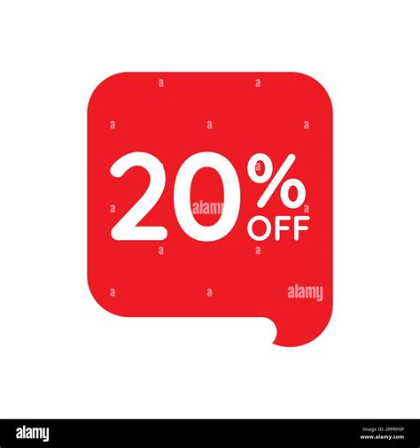 20 percent off tag vector icon on white background Stock Vector Image ...