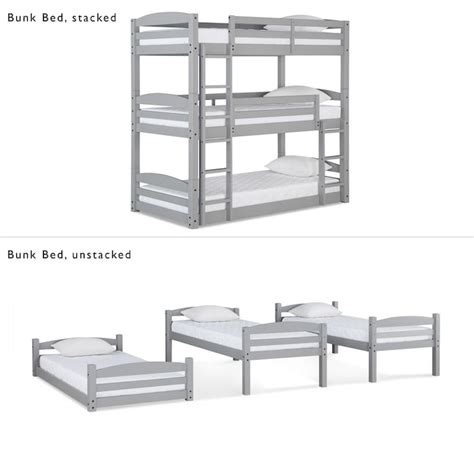 DHP Sierra Gray Twin Over Twin Bunk Bed DL7891TBBG at Lowes.com