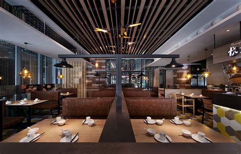 [重庆]时尚与个性融为一体的高级餐厅室内设计施工图（含实景图）-餐饮空间装修-筑龙室内设计论坛