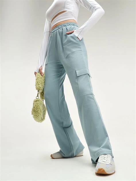 Sweden Steel Blue Wide Cargo Joggers - CAVA athleisure – CAVA ...