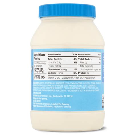 Kraft Low Fat Mayonnaise Nutrition Facts at Karen Spaulding blog