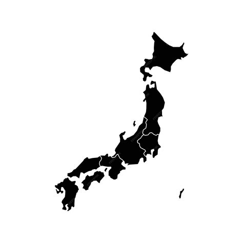 Premium Vector | Blank map of japan high quality map of japan with provinces on transparent ...