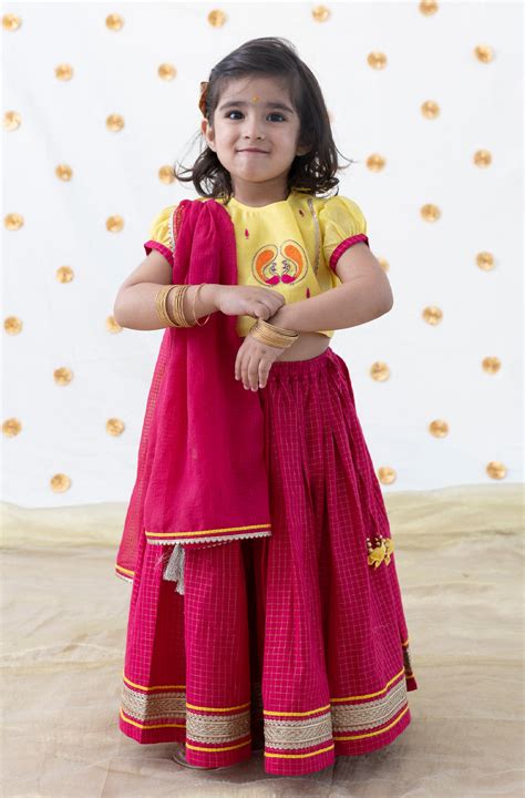 Peacock Embroidery Lehenga Set – Tiber Taber Kids