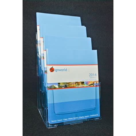 Buy Signworld 4 Pocket Letter Size Brochure Holder 8-1/2 X 11 - Great ...