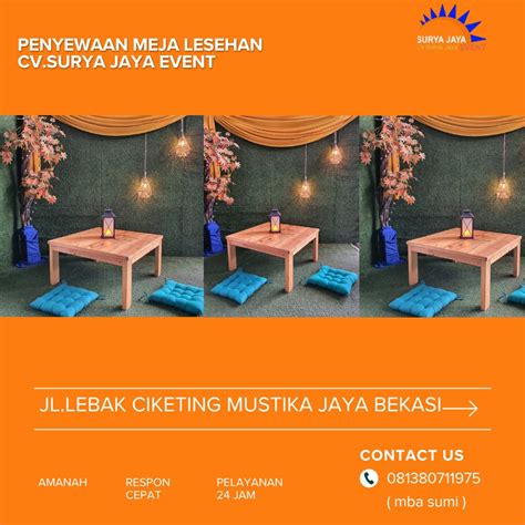 Sewa Meja Lesehan Jakarta Untuk Acara Bukber Harga Ekonomis