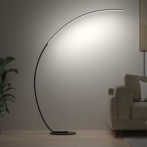 E.P. Light RGBW Modern 69.99 inch Arched Standing Reading Floor Lamp ...