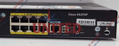 CISCO KONGSBERG 892FSP GIGABIT ETHERNET SECURITY ROUTER C892FSP-K9 V02 ...