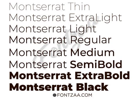 Montserrat Font - Fontzaa - Exclusive Fonts Library