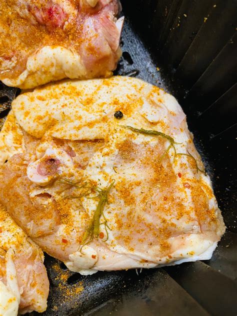 Air Fryer Pickle Brined Chicken Thighs - Cooks Well With Others