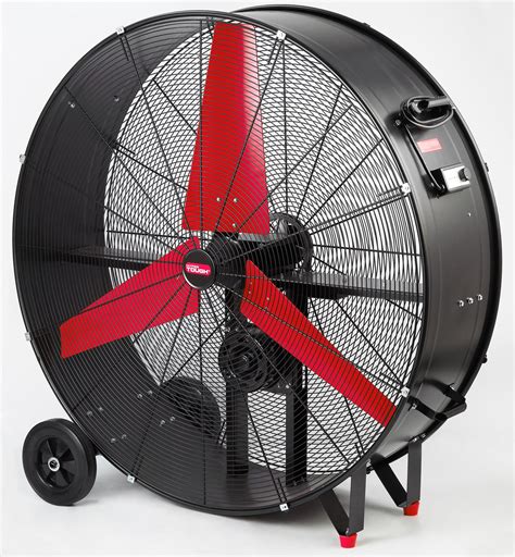 Hyper Tough New 42 inch Commercial & Industrial Belt Drive Drum Fan Red & Black - Walmart.com