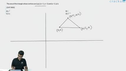 [Video] The area of the triangle whose vertices are (a,a), (a + 1, a ...