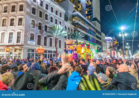NEW ORLEANS - FEBRUARY 8, 2016: Tourists Along City Streets at N ...