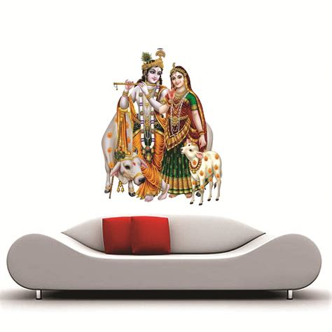 Sticker Studio Premium Radha Krishna Vinyl Wall Art for Living Room ...