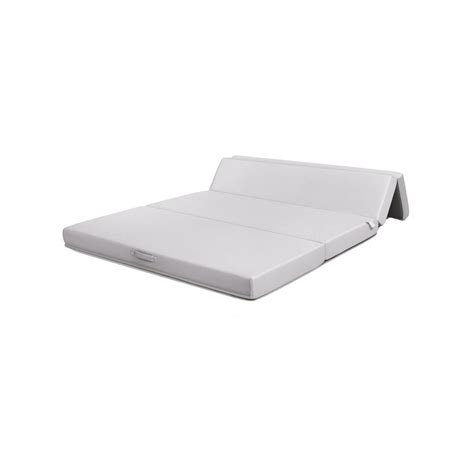 Costway Queen Size Folding Sponge Mattress 4-Fold Floor Bed Mat Grey ...
