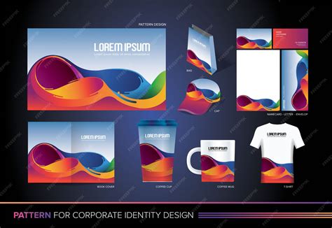 Corporate identity pattern design | Premium Vector