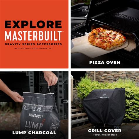 Masterbuilt Gravity Series XT 24-in W Black Cart Charcoal Grill in the ...