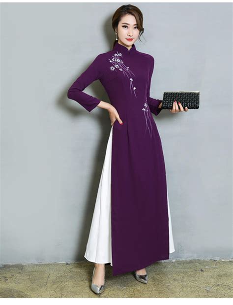 Buy Vietnamese Traditional Dress Aodai Tight Dress for Woman Chinese ...