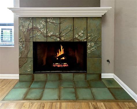 Vintage Tile Fireplace Surround Ideas at Warren Short blog