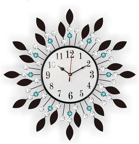 Buy CHRONIKLE Stylish Floral Design Round Diamond Studded Analog Metal ...